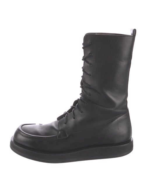 The Row Leather Combat Boots