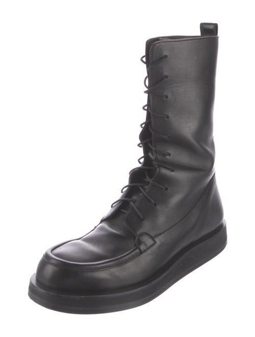The Row Leather Combat Boots