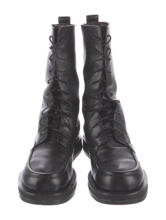 The Row Leather Combat Boots