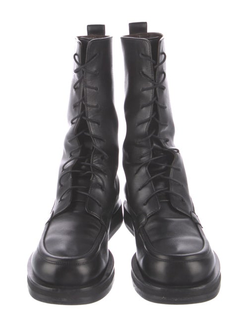 The Row Leather Combat Boots