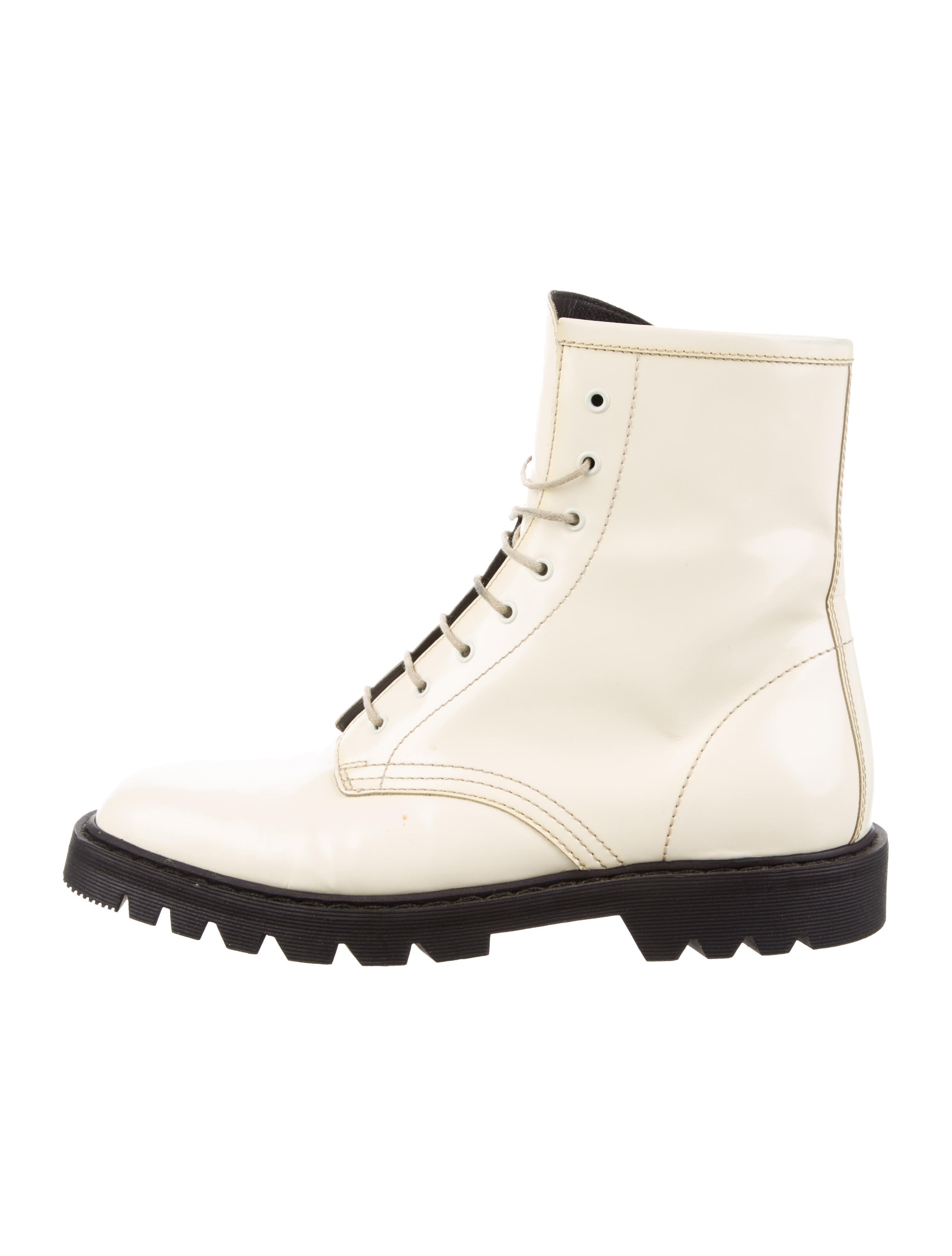 The Row Leather Combat Boots