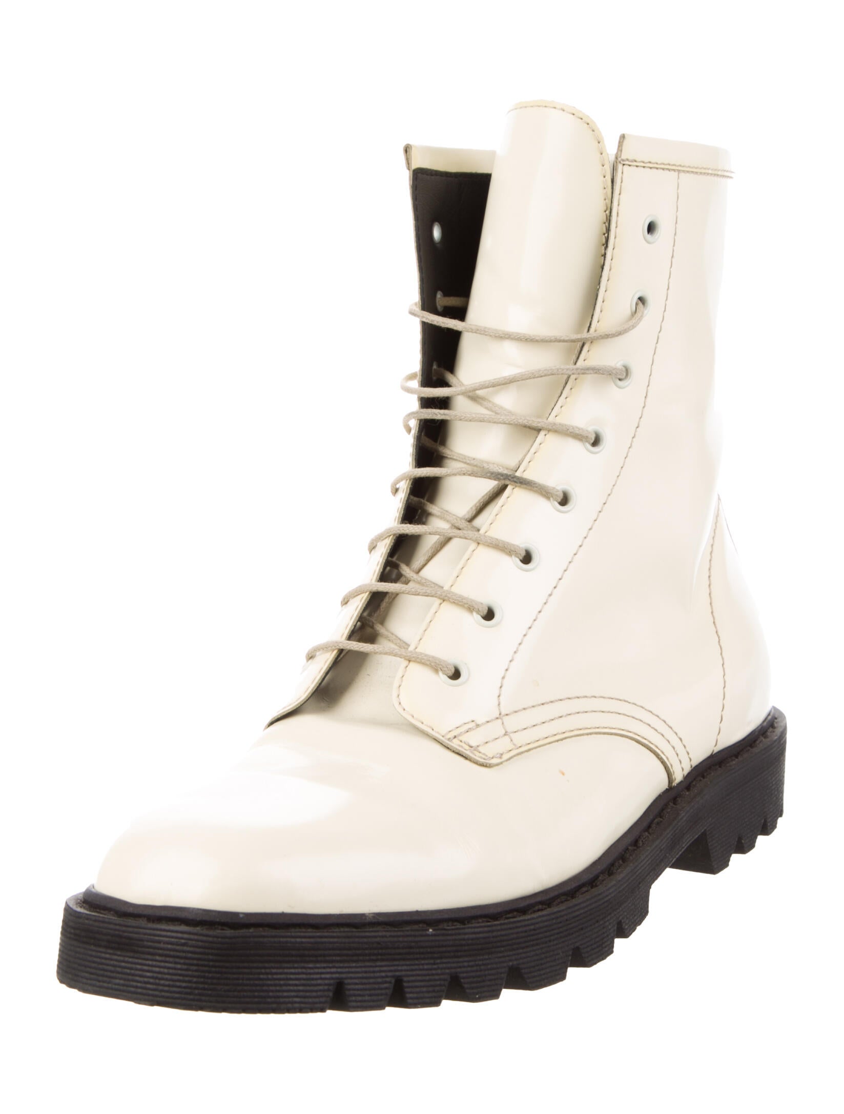 The Row Leather Combat Boots