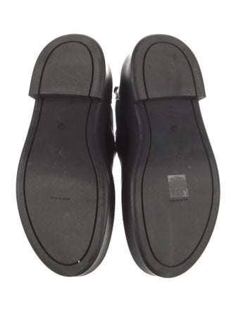 The Row Leather Whipstitch Trim Chelsea Boots