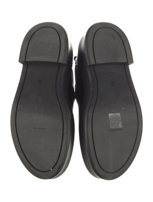 The Row Leather Whipstitch Trim Chelsea Boots