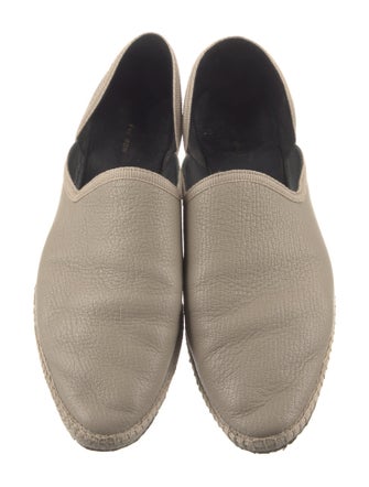 The Row Leather Whipstitch Trim D'Orsay Flats