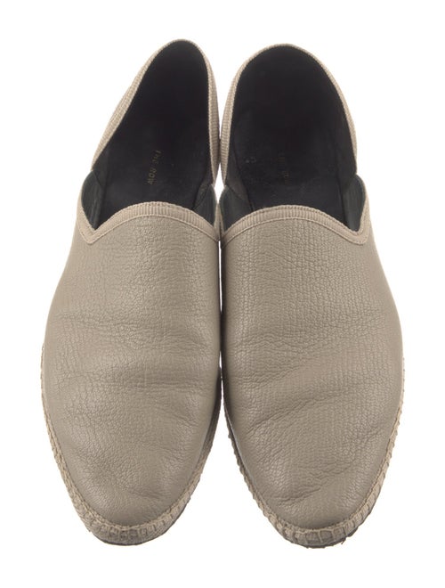 The Row Leather Whipstitch Trim D'Orsay Flats