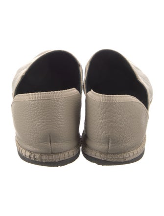 The Row Leather Whipstitch Trim D'Orsay Flats