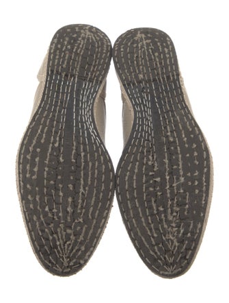 The Row Leather Whipstitch Trim D'Orsay Flats