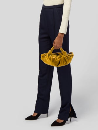 The Row Velvet Top Handle Bag