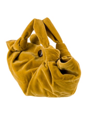 The Row Velvet Top Handle Bag