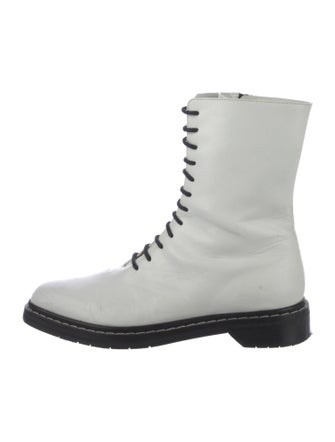 The Row Leather Combat Boots