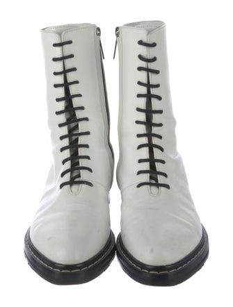 The Row Leather Combat Boots