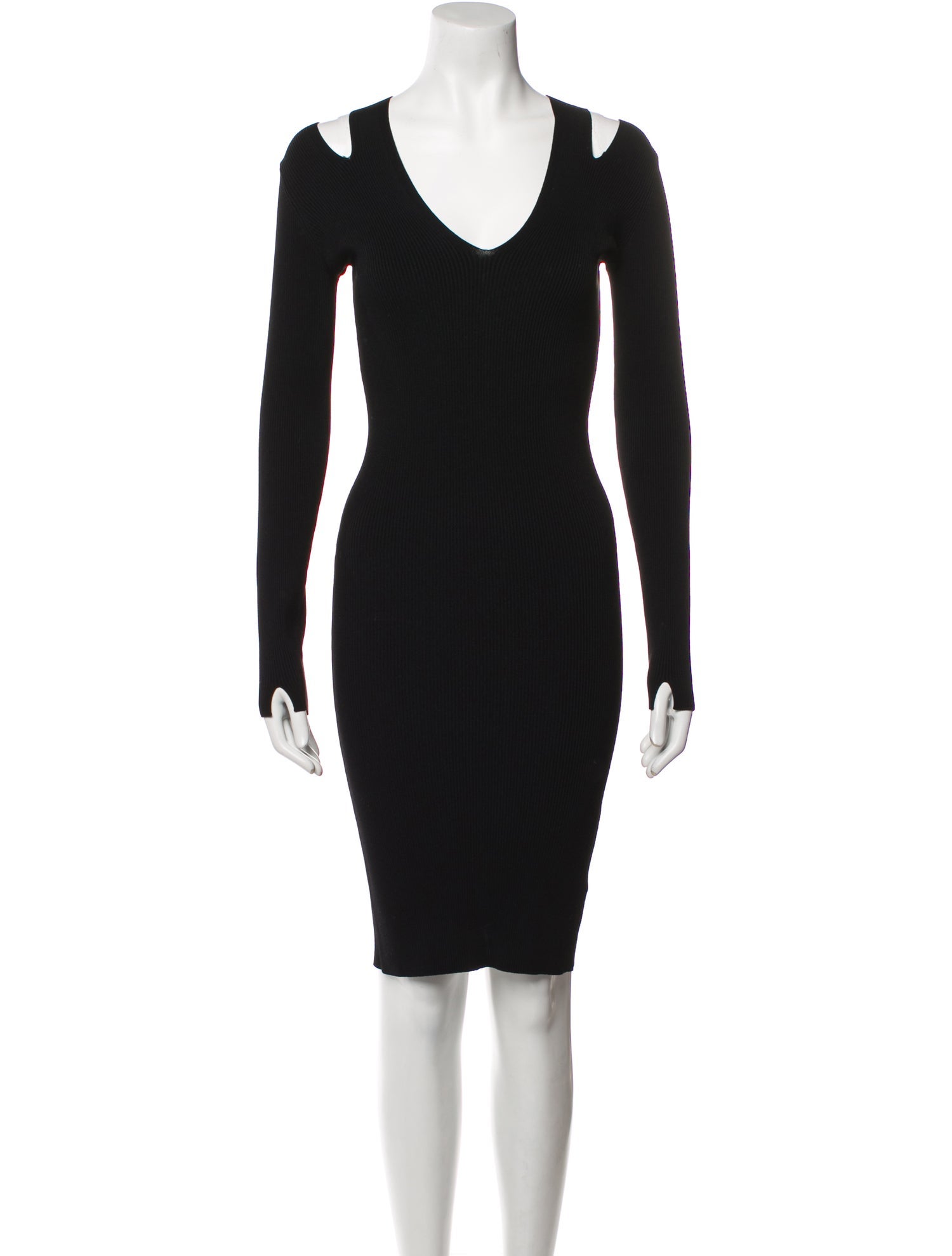 The Row V-Neck Knee-Length Dress