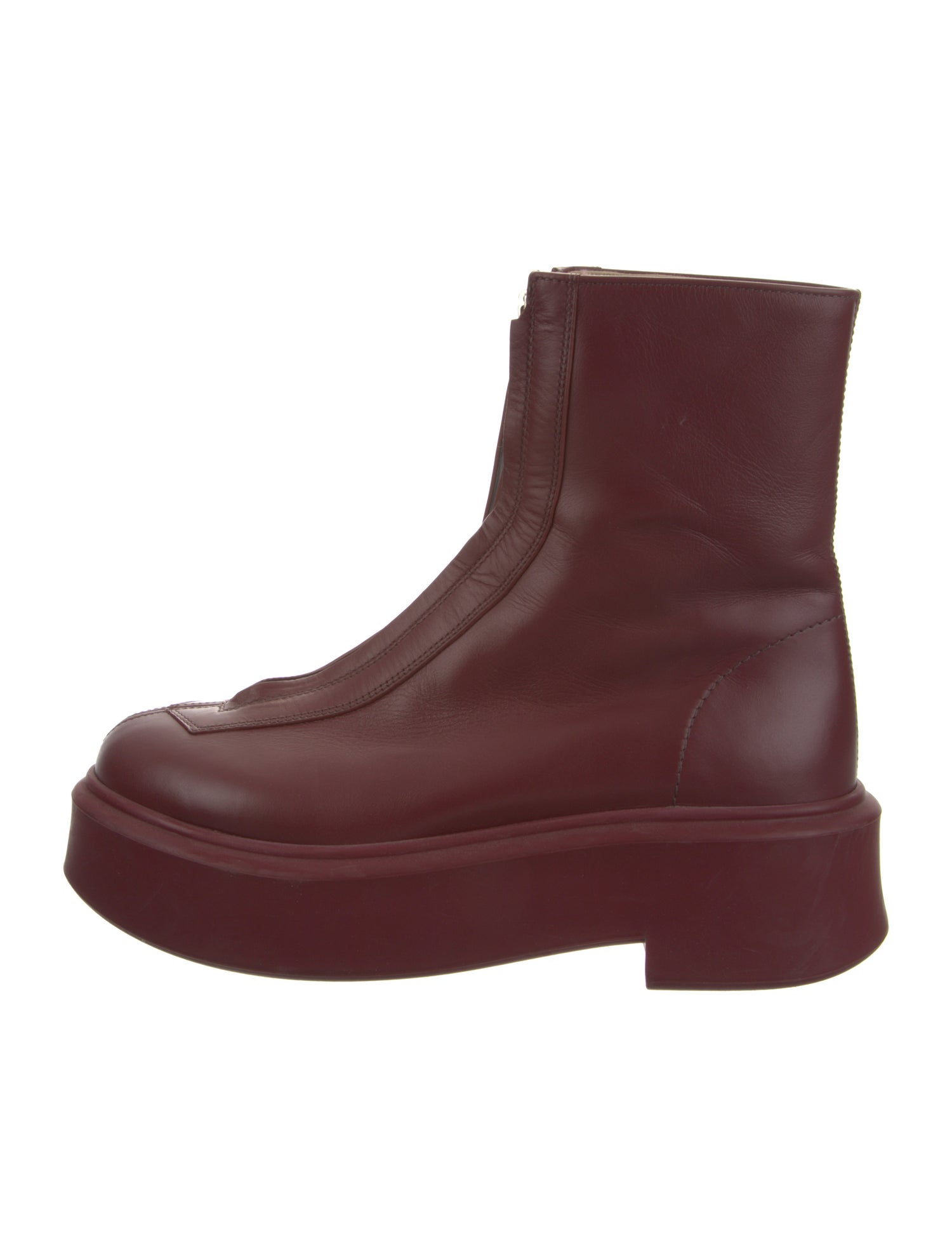 The Row Leather Combat Boots