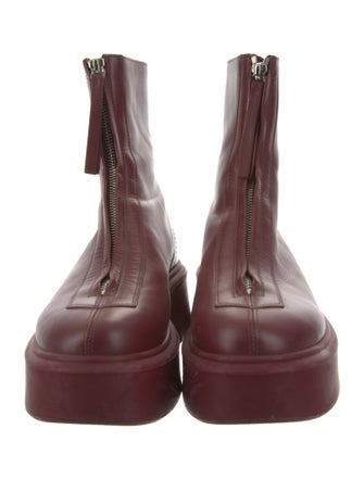 The Row Leather Combat Boots