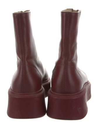 The Row Leather Combat Boots