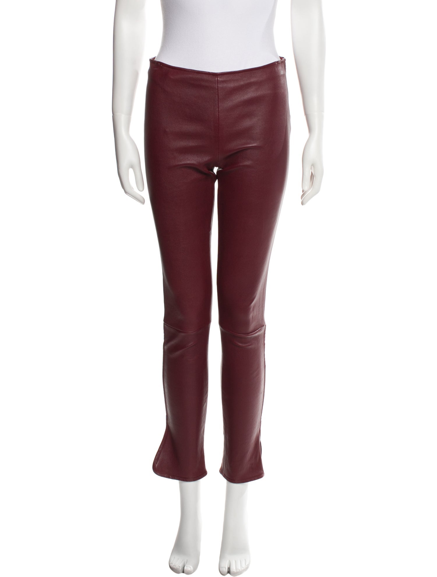 The Row Lambskin Straight Leg Pants