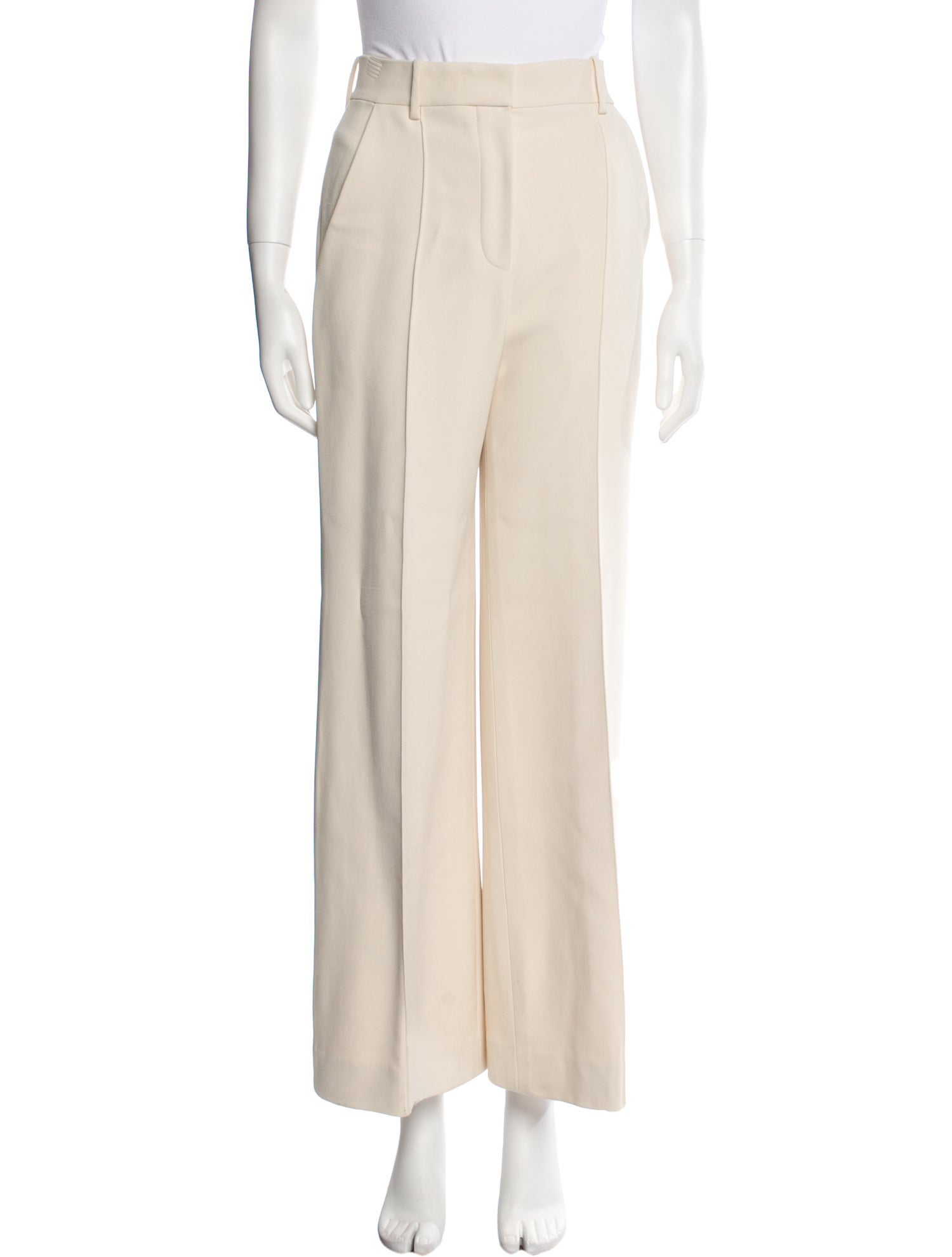 Christian Dior Wool Wide Leg Pants - Neutrals, 12.25