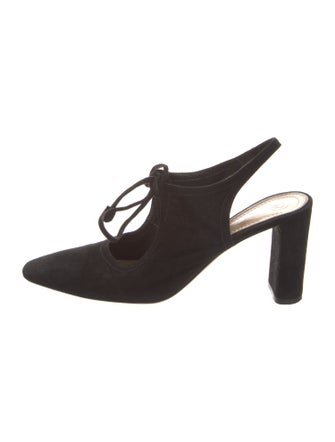 The Row Suede Slingback Pumps