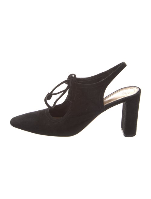 The Row Suede Slingback Pumps