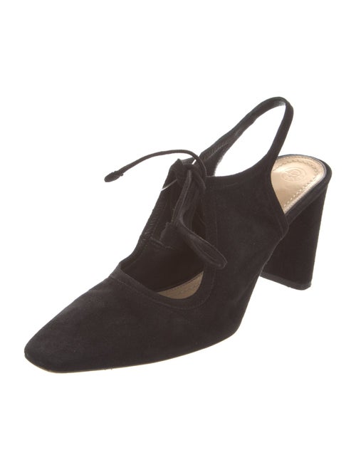 The Row Suede Slingback Pumps