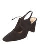 The Row Suede Slingback Pumps