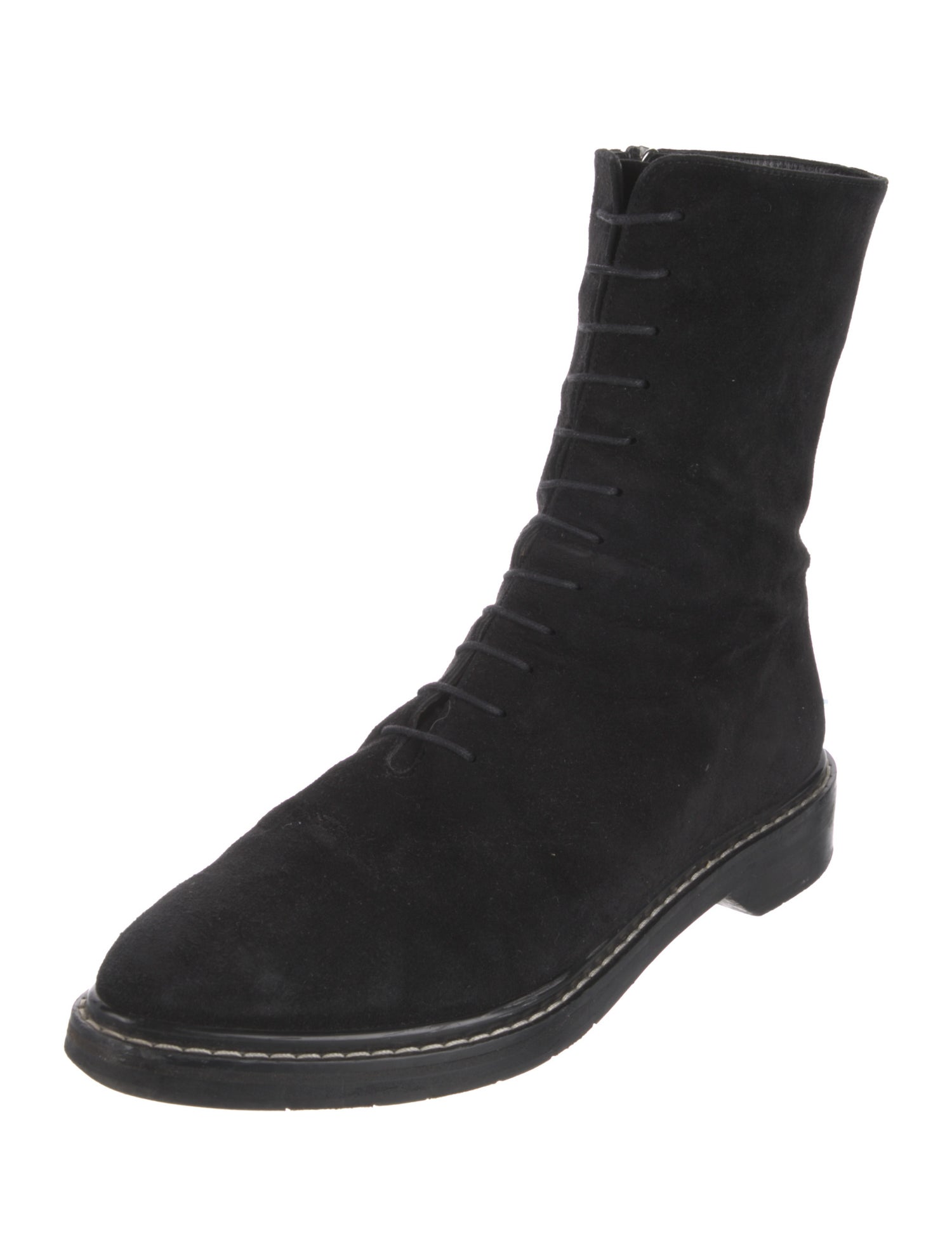 The Row Suede Combat Boots