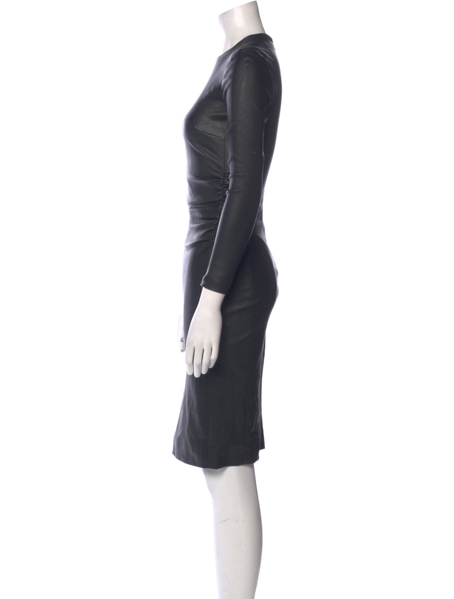 The Row Lambskin Knee-Length Dress