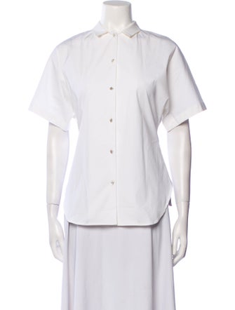 The Row Short Sleeve Button-Up Top