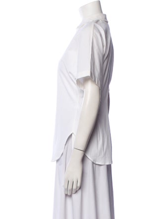 The Row Short Sleeve Button-Up Top