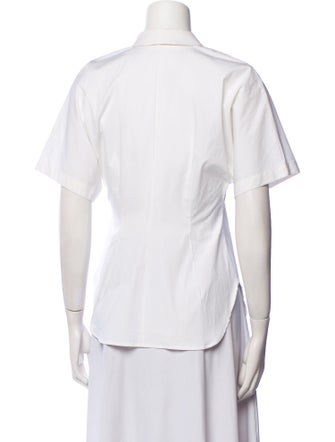 The Row Short Sleeve Button-Up Top