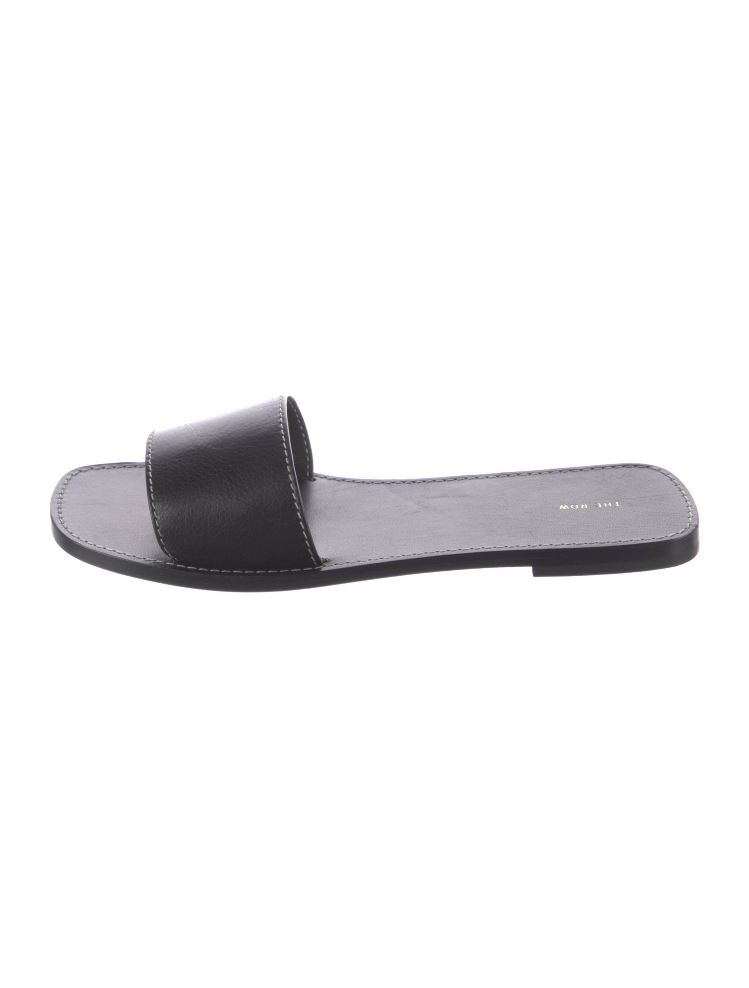 The Row Link Leather Slides
