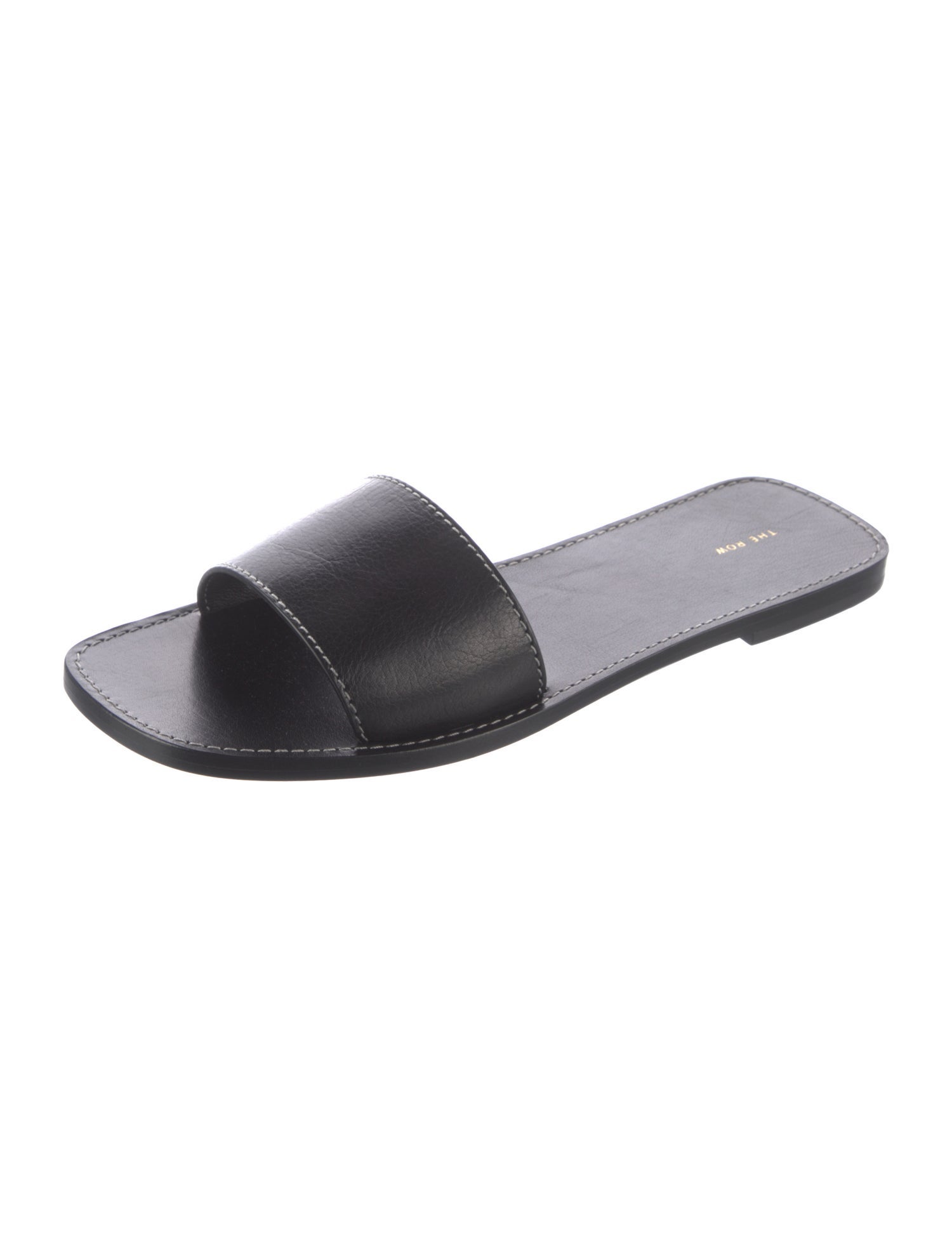 The Row Link Leather Slides