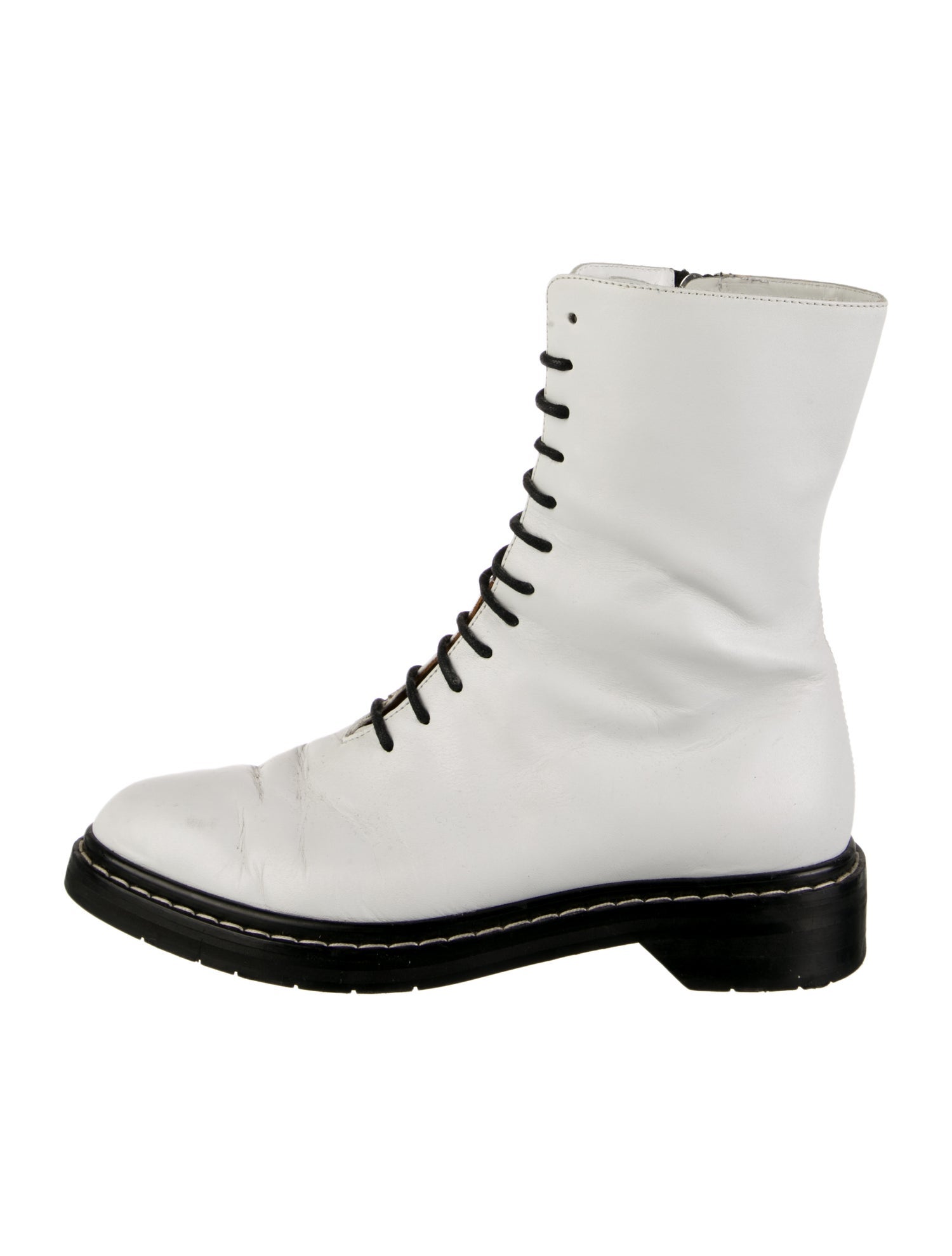 The Row Fara Leather Combat Boots