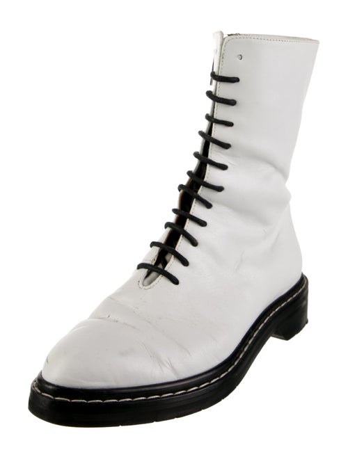 The Row Fara Leather Combat Boots