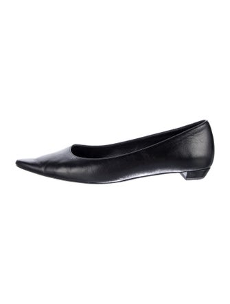 The Row Leather Ballet Flats