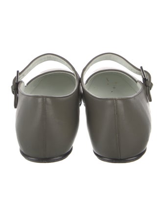 The Row Ava Leather Mary Jane Flats