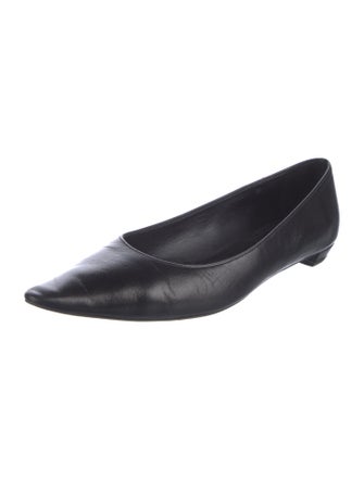 The Row Leather Ballet Flats