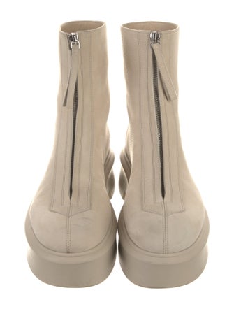 The Row Zipped Boot I Leather Combat Boots