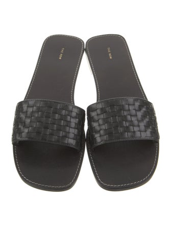 The Row Link Leather Slides