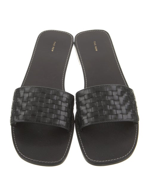 The Row Link Leather Slides