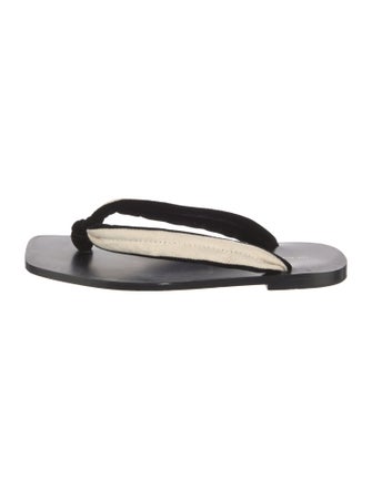 The Row Swan Canvas Flip Flops