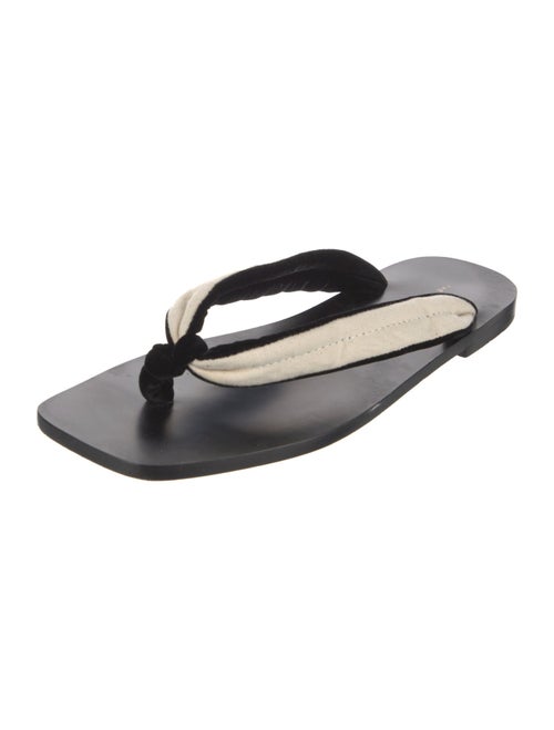 The Row Swan Canvas Flip Flops