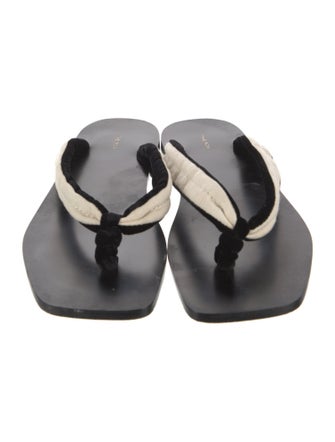 The Row Swan Canvas Flip Flops