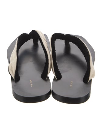 The Row Swan Canvas Flip Flops