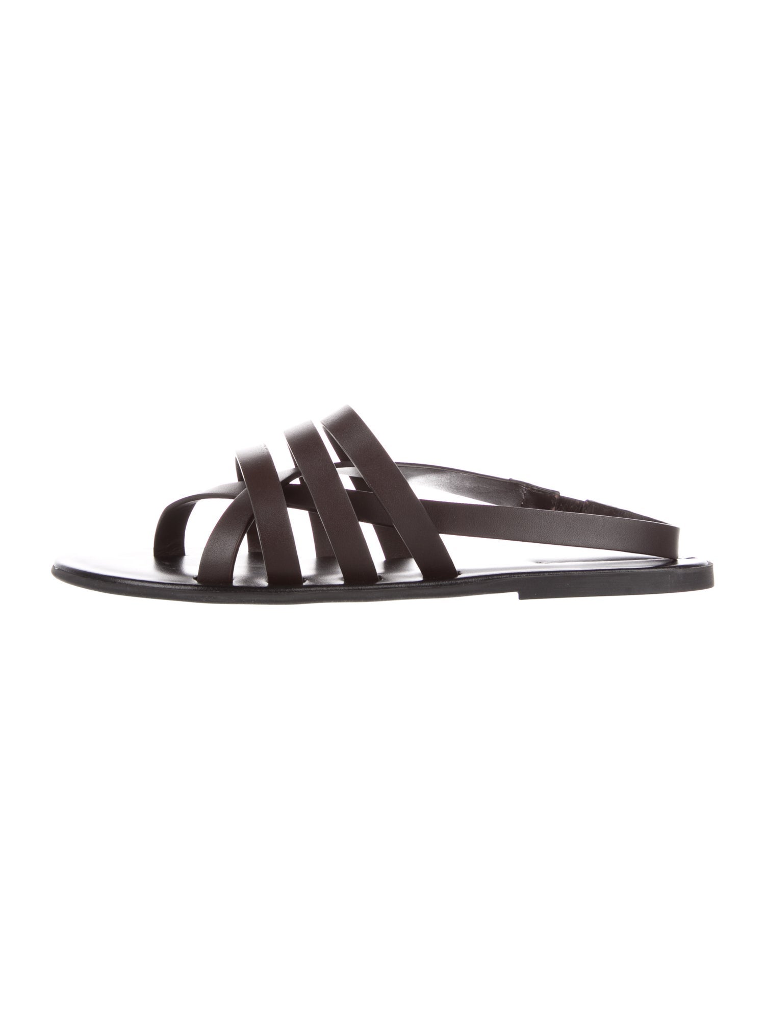 The Row Line Vegan Leather Slingback Sandals