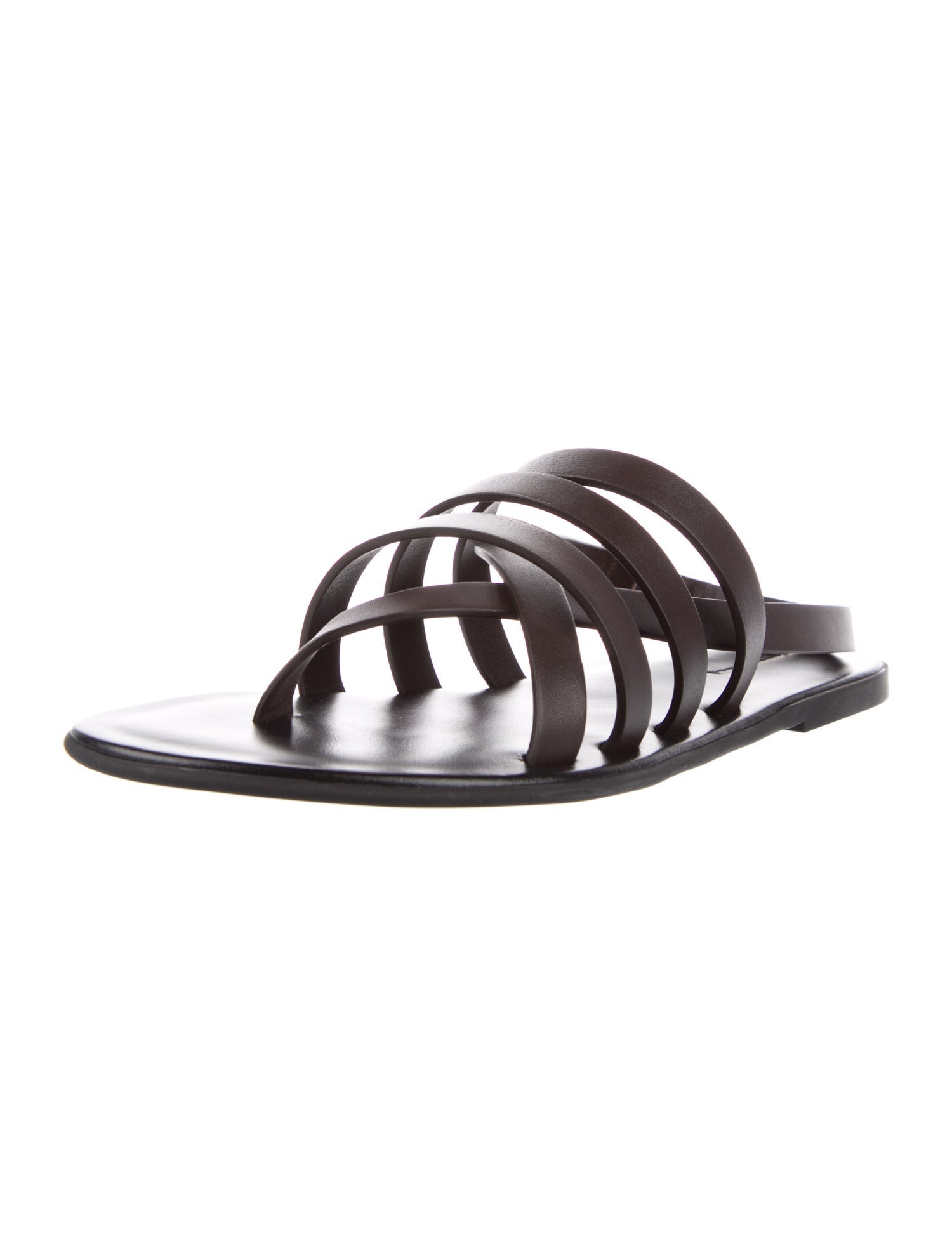 The Row Line Vegan Leather Slingback Sandals