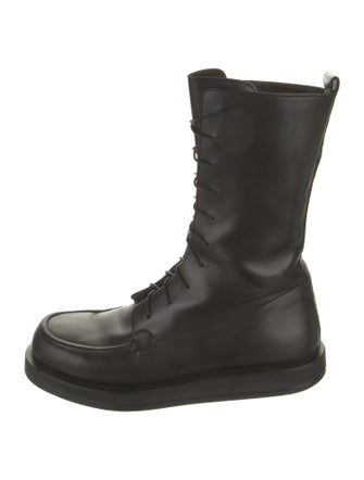 The Row Patty Leather Combat Boots