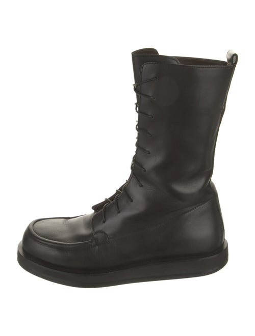 The Row Patty Leather Combat Boots