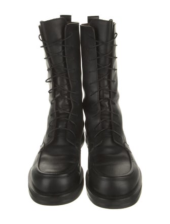 The Row Patty Leather Combat Boots